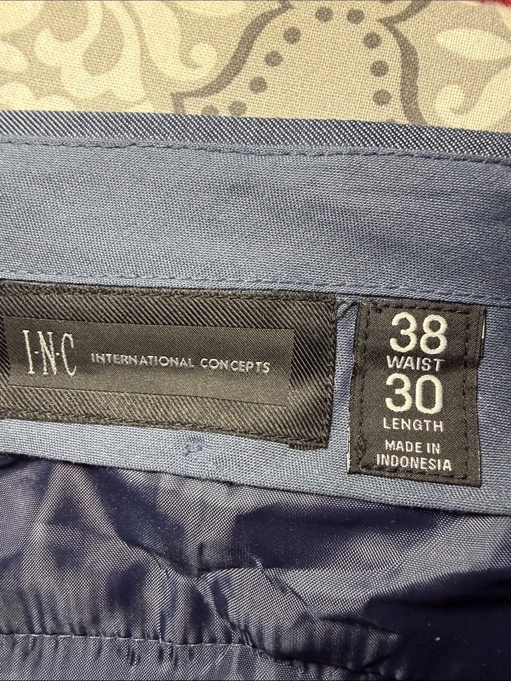 INC International Concepts Men’s Blue 2 Piece Suit XXL Jacket 38x26 Pants